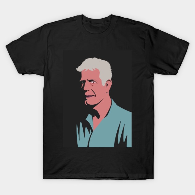 Anthony Bourdain T-Shirt by Marounkai